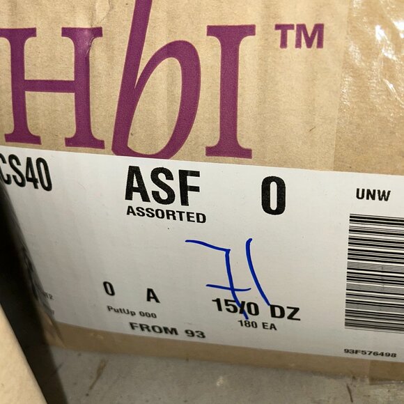 Hanes Women's  Cotton  Briefs – LOT 71 - 180 pcs – 18 packs (10 ea) – Sz 6 - NEW - Picture 3 of 3